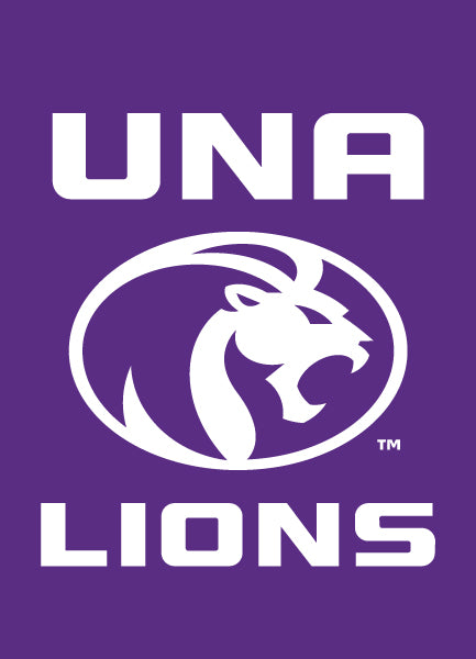 Purple 13x18 inch University of North Alabama UNA Lions Garden Flag