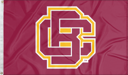 Red 3x5 foot wide Bethune Cookman University Flag with BC Logo and Two metal grommets