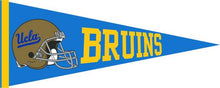 Load image into Gallery viewer, Blue 12x30 UCLA Pennant with Football Logo
