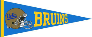 Blue 12x30 UCLA Pennant with Football Logo