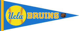 Blue 12x30 UCLA Pennant with Softball Logo