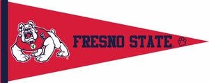 Red 12x30 Fresno State Pennant