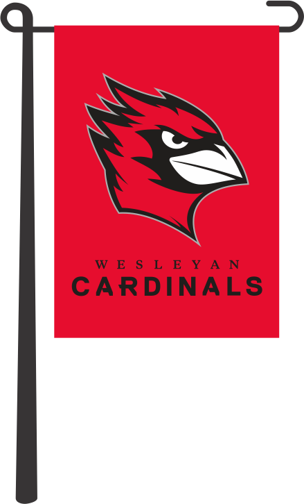 Red Wesleyan Cardinals Garden Flag