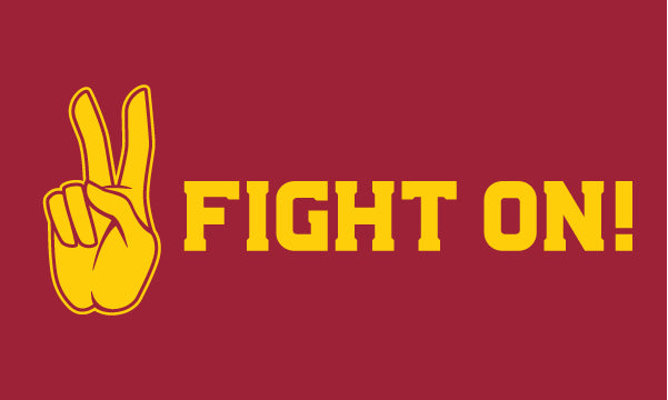 Red USC Fight On Flag