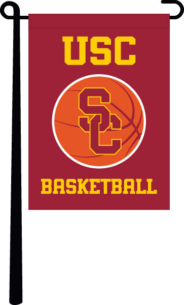 Red USC Basketball Garden Flag