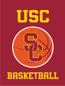 Red USC Basketball House Flag