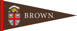 Brown and Red 12x30 inch wide Brown University Pennant