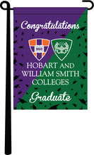 Load image into Gallery viewer, Hobart and William Smith Colleges - Congratulations Hobart and William Smith Colleges Graduates Garden Flag
