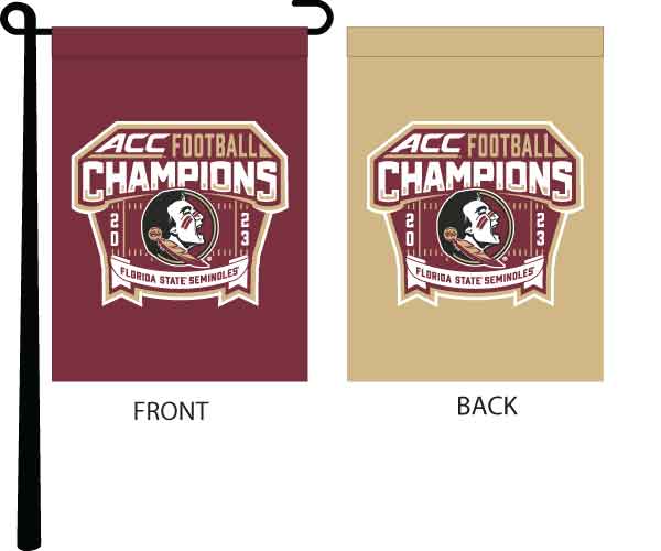 Florida State University 2023 ACC Football Champions Garden Flag