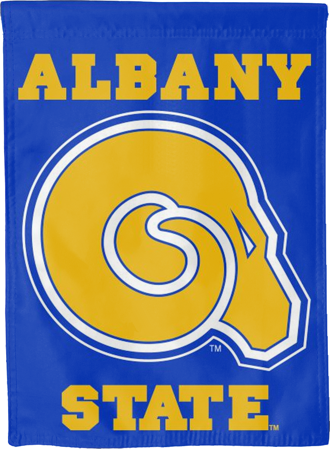 Blue 30x40 inch Albany State University House Flag with Golden Rams Logo