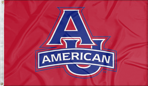 Red 3x5 foot wide American University Flag with Two Metal Grommets