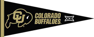 Black and Gold 12x30 inch University of Colorado Buffaloes BIG 12 Conference Pennant