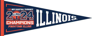 2024 Illinois Fighting Illini BIG TEN Basketball Tournament Champions Pennant