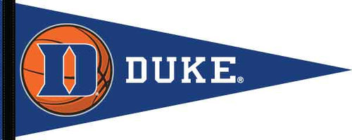 Blue Duke University Basketball Pennant with Duke Basketball Logo for indoor home decor 