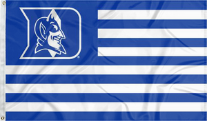 3x5 foot wide Duke University National Flag with seven blue stripes six white stripes and two metal grommets