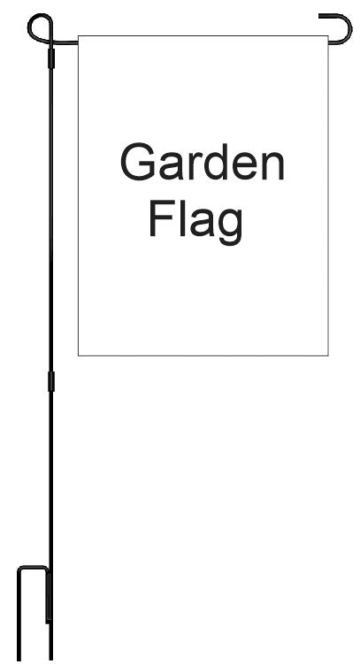 Black Metal Garden Flag Stand