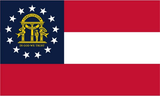 State of Georgia 3x5 Flag