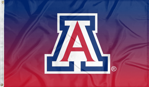 gradient style 3x5 University of Arizona Flag with two metal grommets for indoor home decor