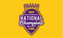 Load image into Gallery viewer, 3x5 LSU Gymnastics 2024 NCAA Gymnastics Championship Flag
