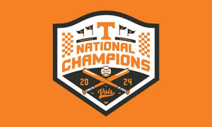 Orange 3x5 Tennessee Baseball 2024 National Champions Flag