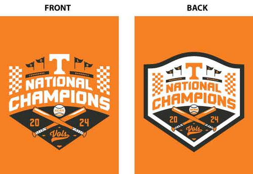 Orange Tennessee Baseball CWS 2024 National Champions House Flag