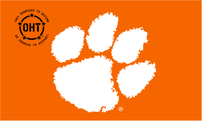 Orange 3x5 Operation Hat Trick Clemson Flag