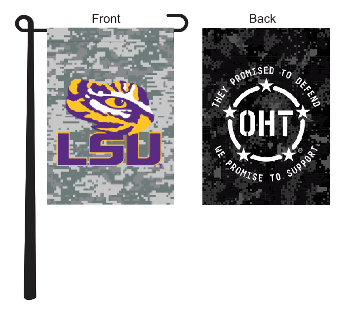 Operation Hat Trick - LSU Tigers Garden Flag