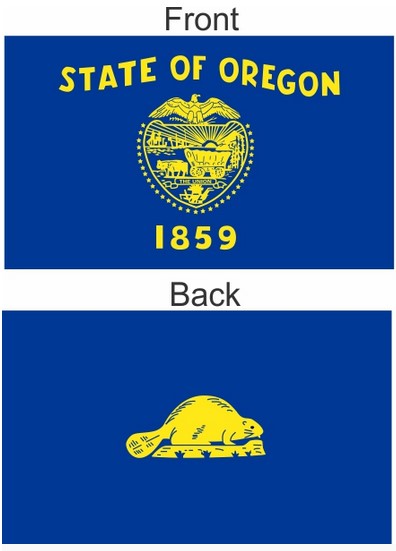 State of Oregon 3x5 Flag