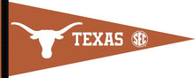 Load image into Gallery viewer, Texas Orange 12x30 SEC University of Texas Pennant
