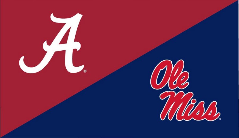 University of Alabama - Ole Miss 3x5 House Divided Flag