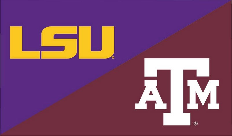 LSU - Texas A&M University 3x5 House Divided Flag