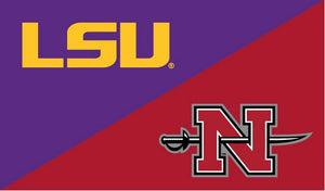 LSU - Nicholls State University 3x5 House Divided Flag