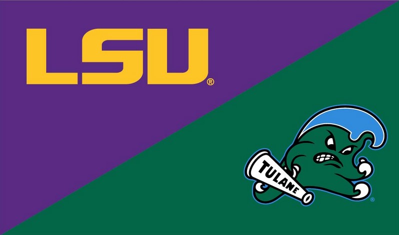 LSU - Tulane University 3x5 House Divided Flag