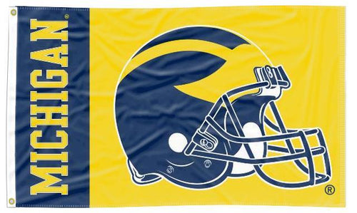 3x5 Michigan Wolverines Football Flag with Two Metal Grommets