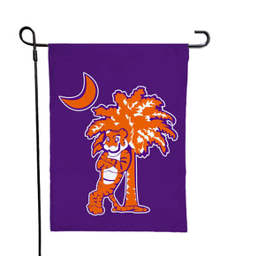 Clemson University - Tiger and Palmetto Tree Purple Garden Flag