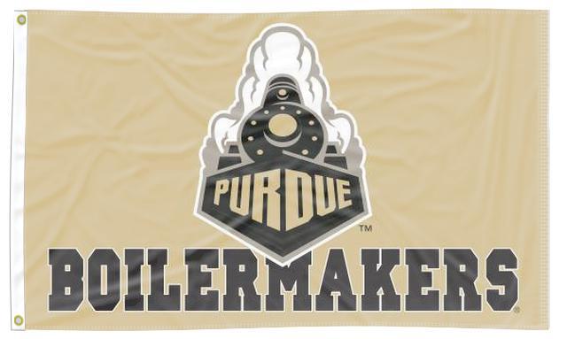 3x5 Purdue Flag with Purdue Train and Boilermakers Logo – A to Z Flags, LLC