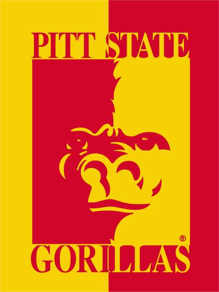 Pittsburg State University - Gorillas Gold & Red House Flag