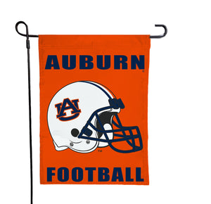 Orange Auburn University 13x18 Garden Flag with Football Helmet Logo