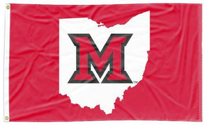 Miami University - State Border Red 3x5 Flag