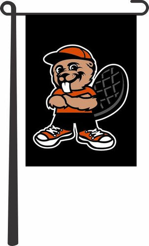 Black 13x18 Oregon State University Garden Flag with OSU Mascot