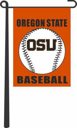 Orange Oregon State Garden Flag with Oregon State University Logo and OSU Baseball Logo