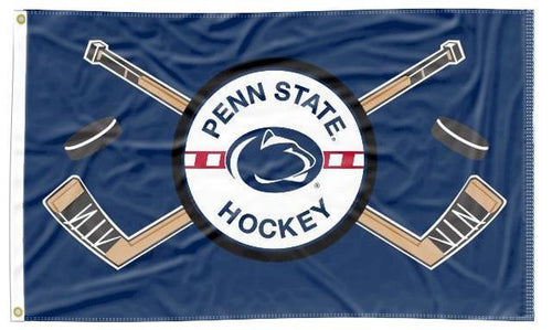 Blue 3x5 Penn State Hockey Flag