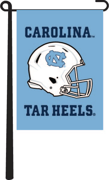 Blue 13x18 University of North Carolina Football Garden Flag