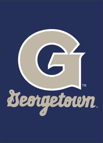 Navy Blue Georgetown University House Flag with G Georgetown Logo