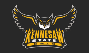 Kennesaw State - Owls Black 3x5 Flag