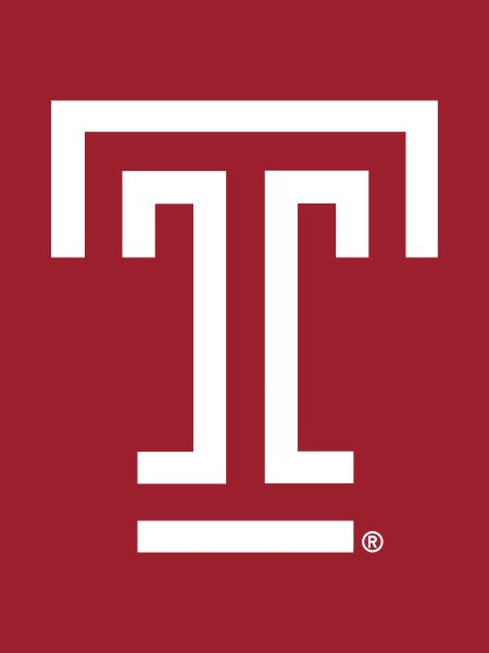 Cherry Temple University House Flag with Temple university Logo