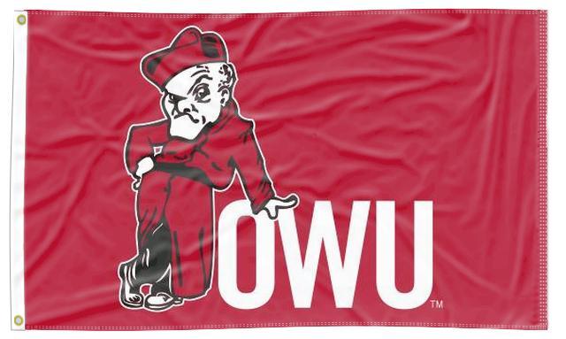 Ohio Wesleyan - Battling Bishops Red 3x5 Flag