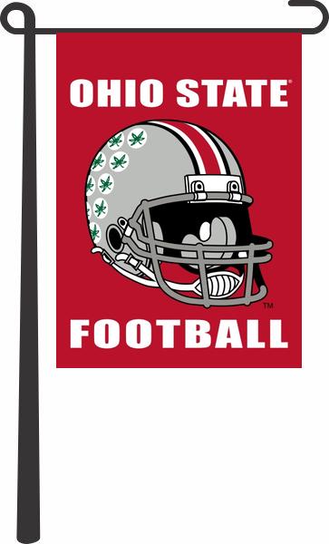 Red 13x18 Ohio State Football Garden Flag