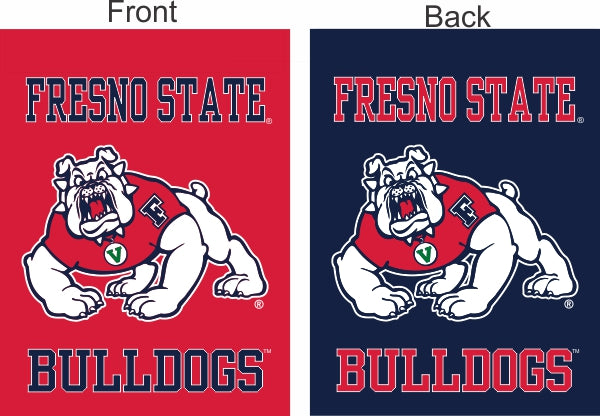 Fresno State University - Bulldogs Red and Blue Garden Flag