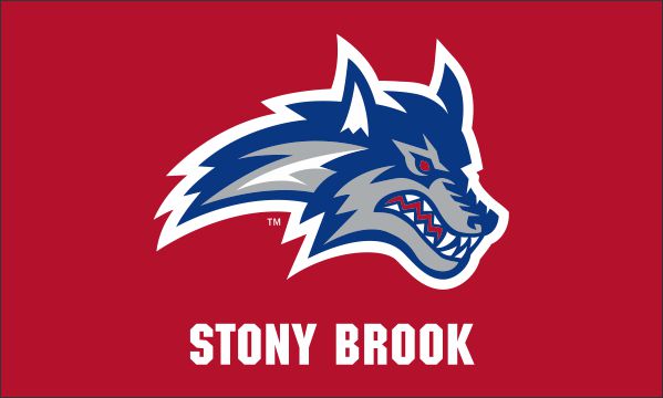 Stony Brook University - Wolfie the Seawolf Head 3x5 Flag